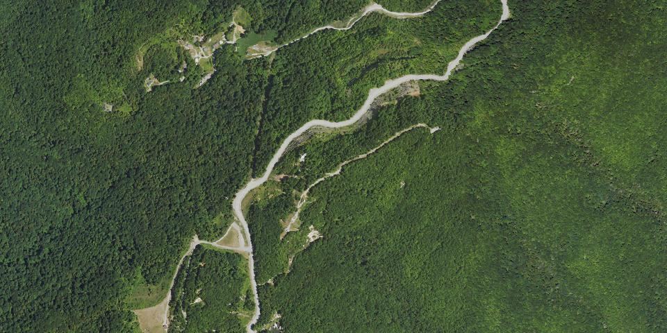 Real aerial photograph at Pine Mountain State Scenic Trail