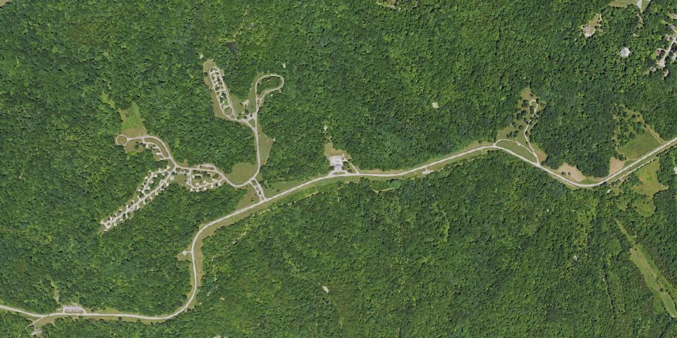 Real aerial photograph at Taylorsville Lake State Park
