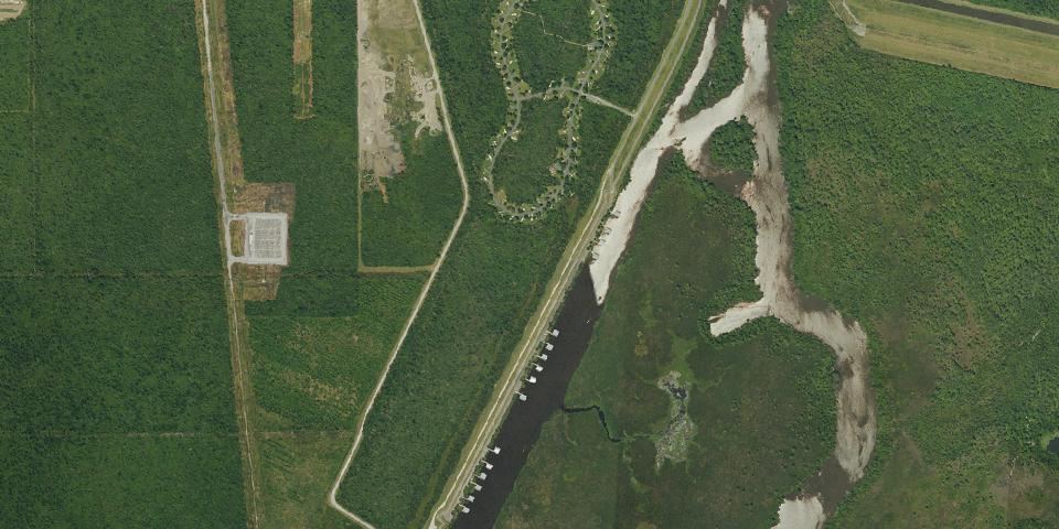 Real aerial photograph at Bayou Segnette State Park