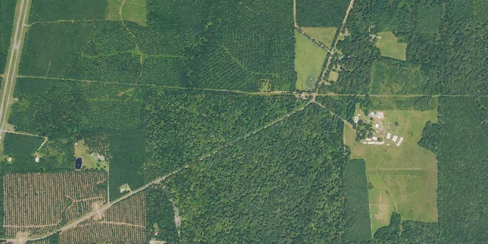 Real aerial photograph at Chemin-A-Haut State Park