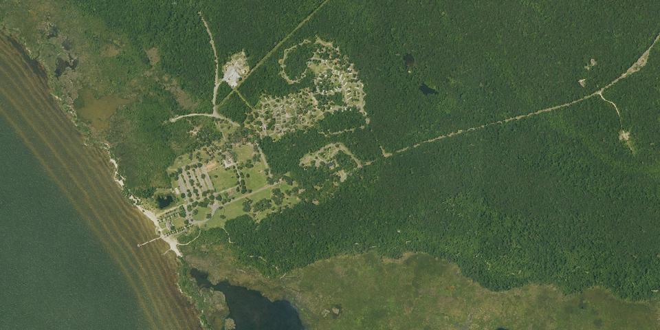 Real aerial photograph at Fontainebleau State Park