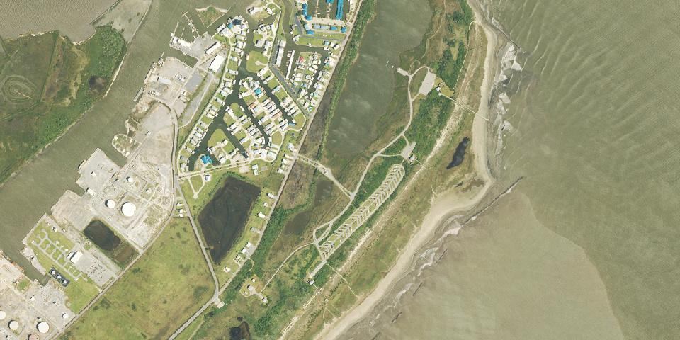 Real aerial photograph at Grand Isle State Park