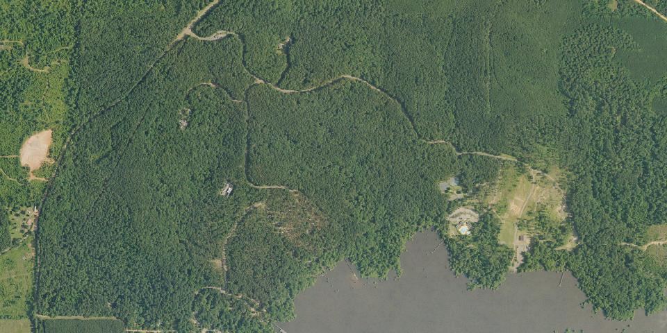 Real aerial photograph at Lake D'Arbonne State Park