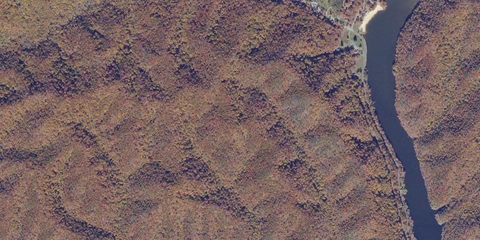 Real aerial photograph at Hungry Mother State Park