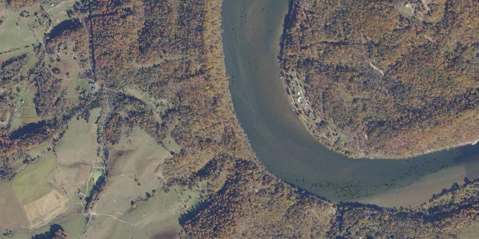 Real aerial photograph at New River Trail State Park