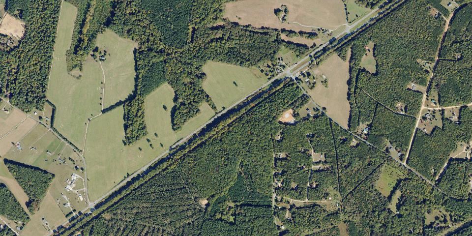 Real aerial photograph at High Bridge Trail State Park