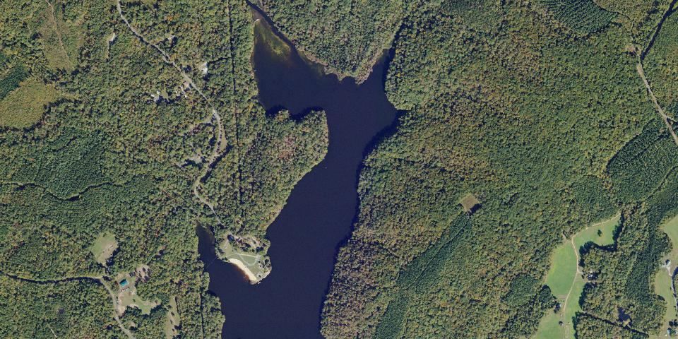 Real aerial photograph at Holliday Lake State Park
