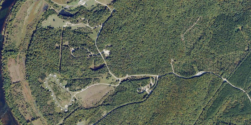 Real aerial photograph at James River State Park