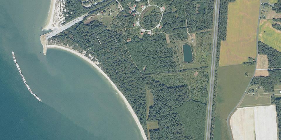 Real aerial photograph at Kiptopeke State Park