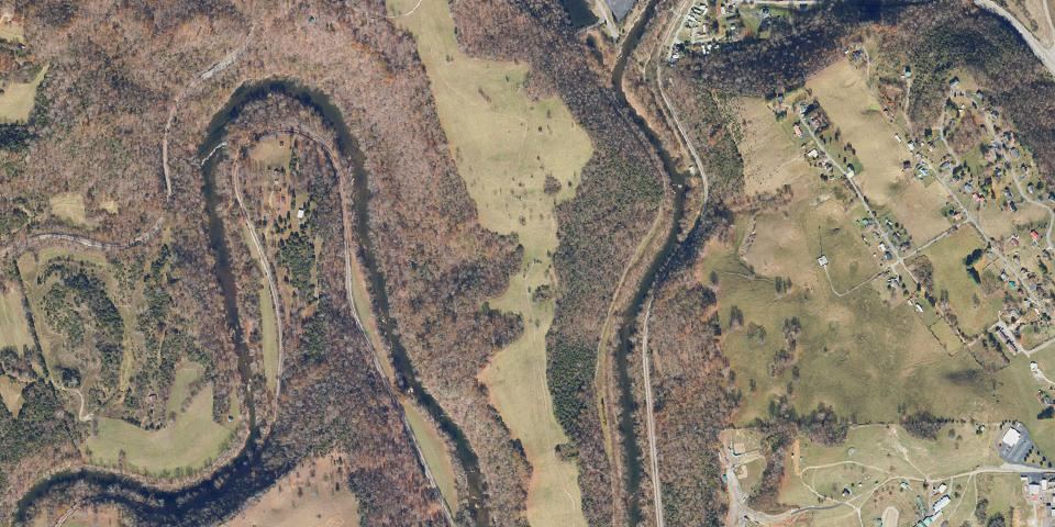 Real aerial photograph at Clinch River State Park
