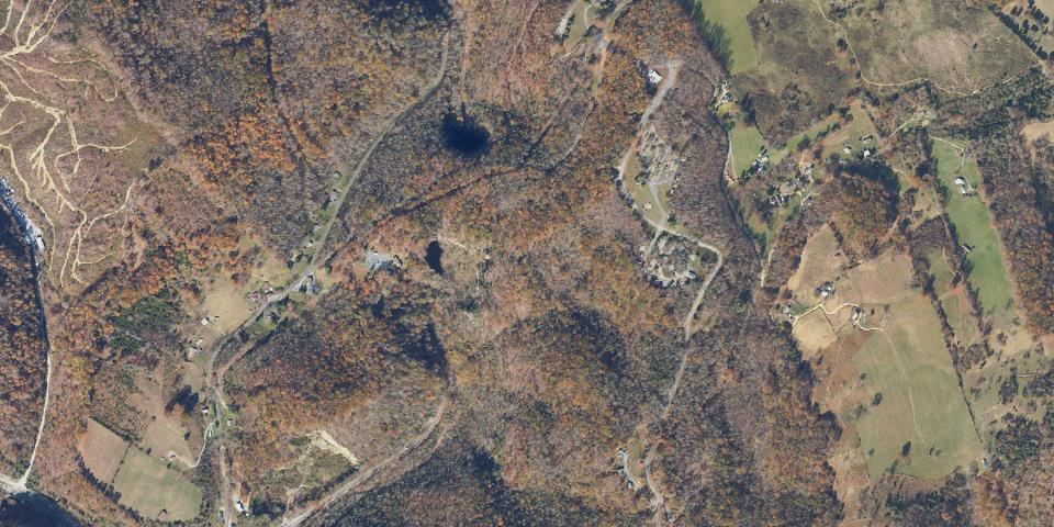 Real aerial photograph at Natural Tunnel State Park