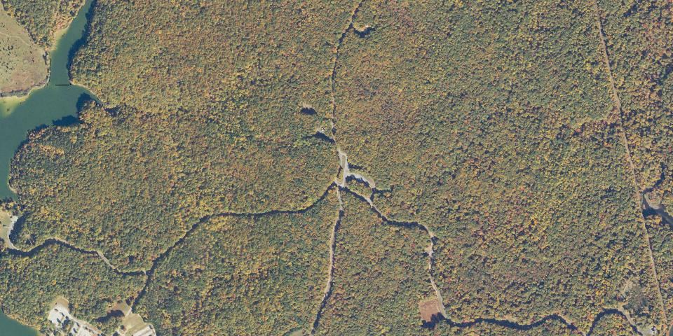 Real aerial photograph at Lake Anna State Park