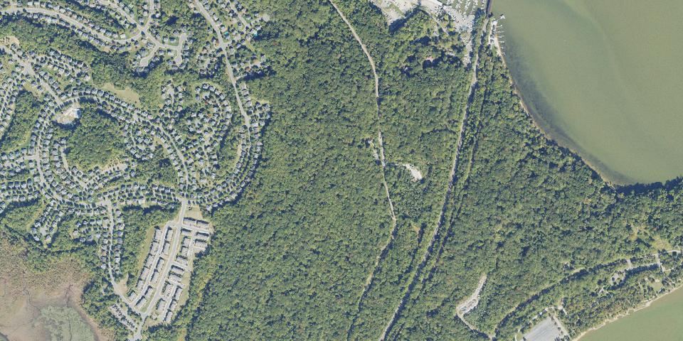 Real aerial photograph at Leesylvania State Park