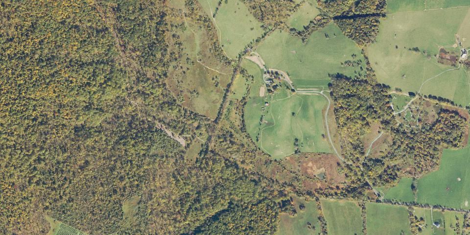 Real aerial photograph at Sky Meadows State Park