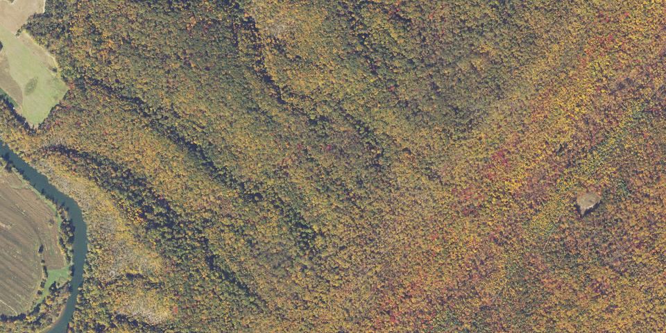 Real aerial photograph at Seven Bends State Park