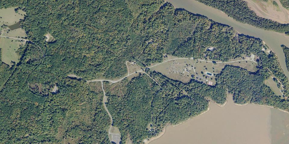 Real aerial photograph at Staunton River State Park