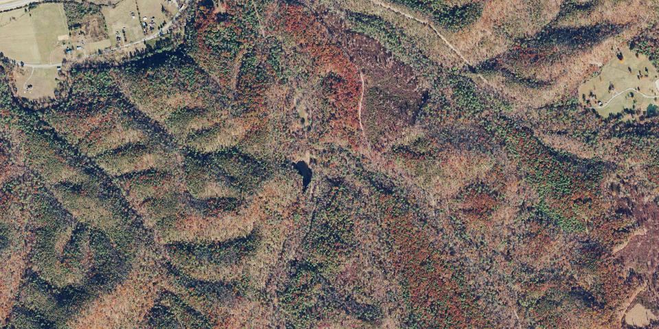 Real aerial photograph at Green Pastures Recreation Area