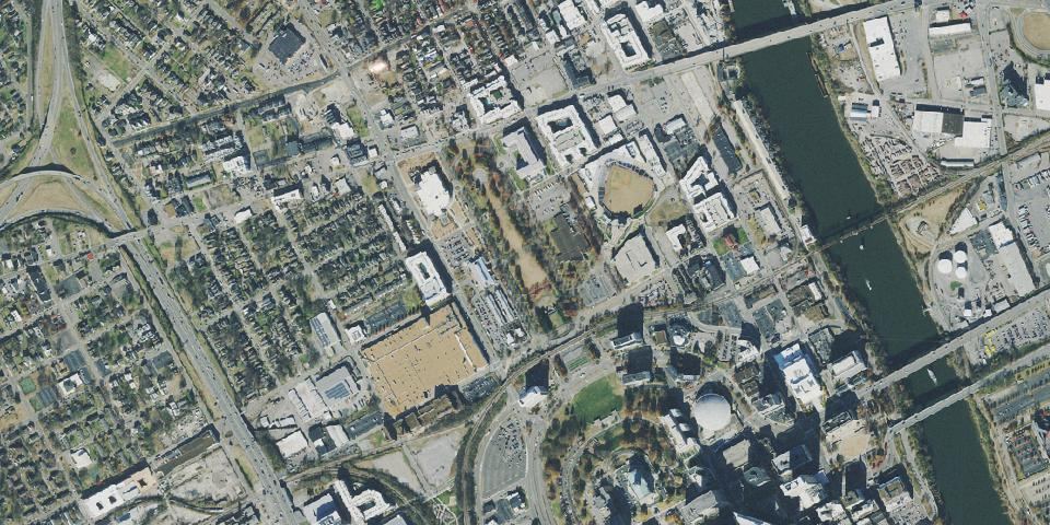 Real aerial photograph at Bicentennial Capitol Mall State Park
