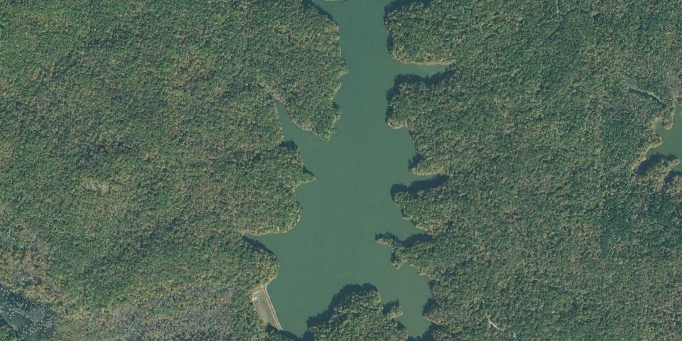 Real aerial photograph at Big Hill Pond State Park