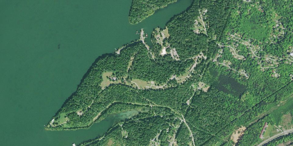 Real aerial photograph at Booker T. Washington State Park