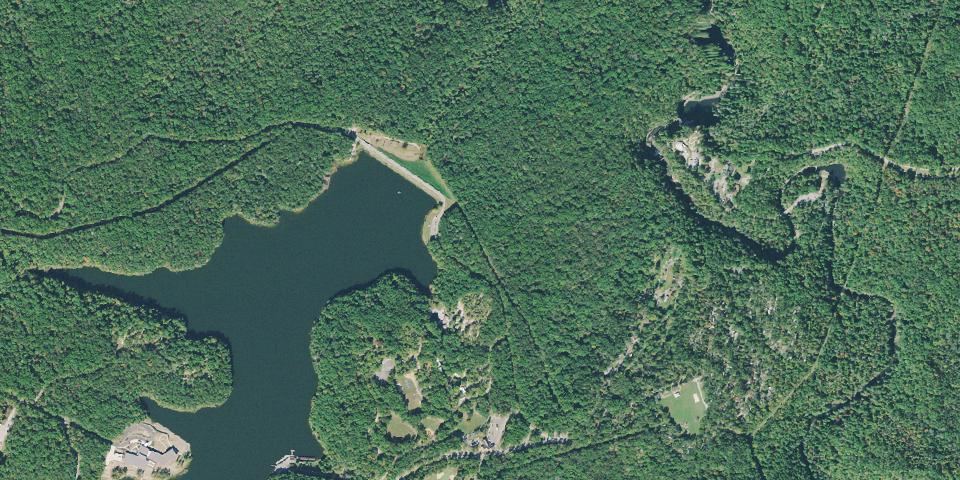 Real aerial photograph at Fall Creek Falls State Park