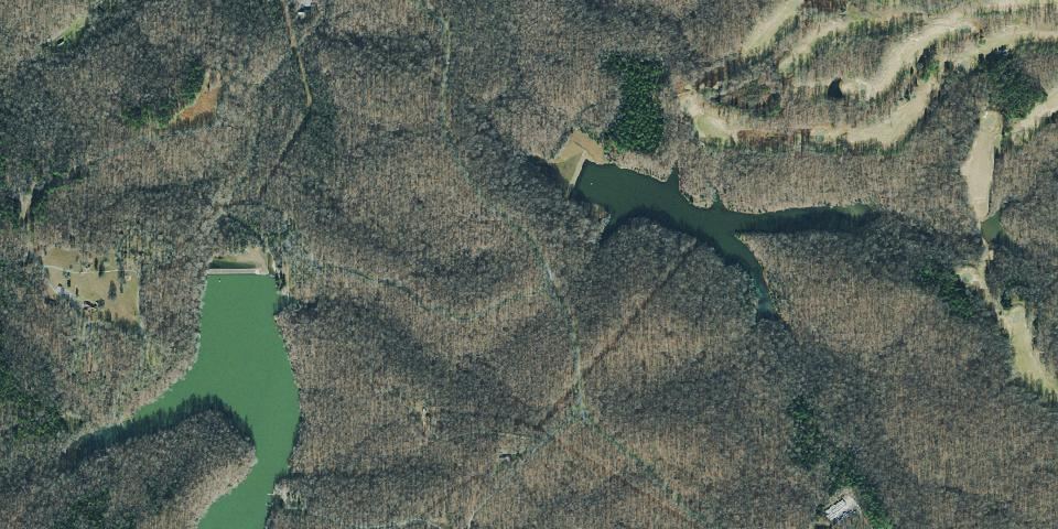 Real aerial photograph at Montgomery Bell State Park