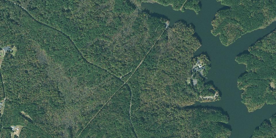 Real aerial photograph at Natchez Trace State Park