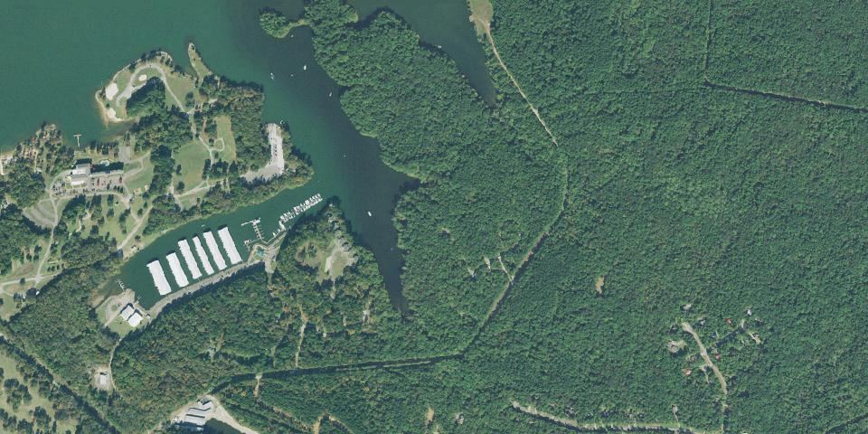 Real aerial photograph at Pickwick Landing State Park