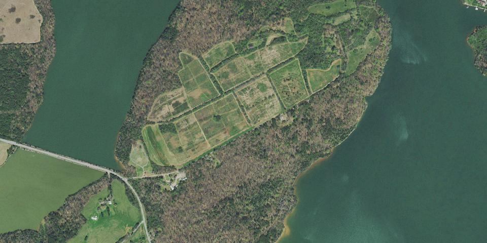 Real aerial photograph at Fort Loudoun State Historic Park