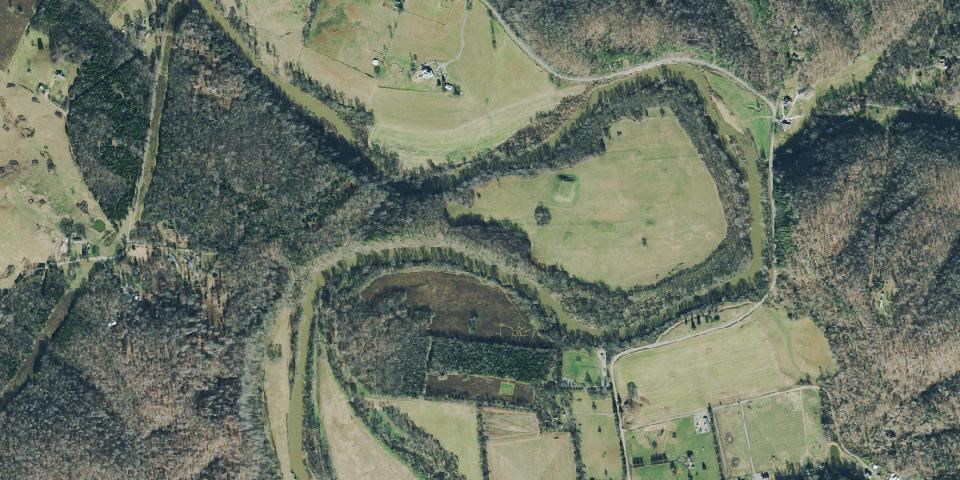 Real aerial photograph at Harpeth River State Park