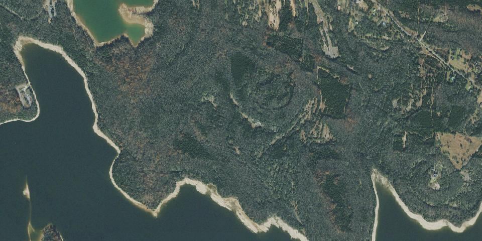 Real aerial photograph at Long Hunter State Park