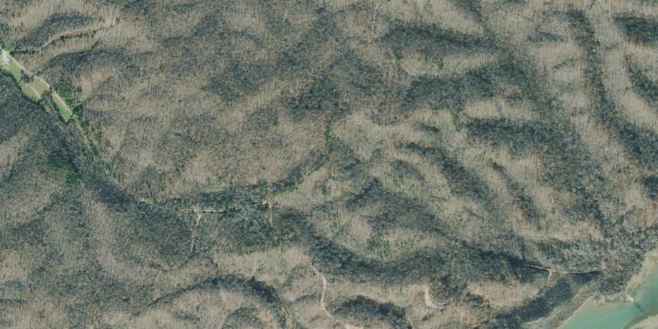 Real aerial photograph at Nathan Bedford Forrest State Park