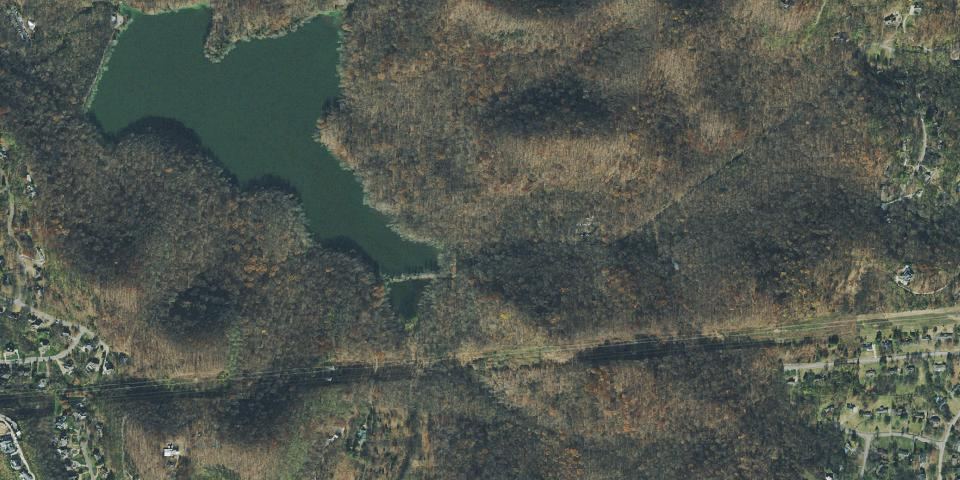 Real aerial photograph at Radnor Lake State Park
