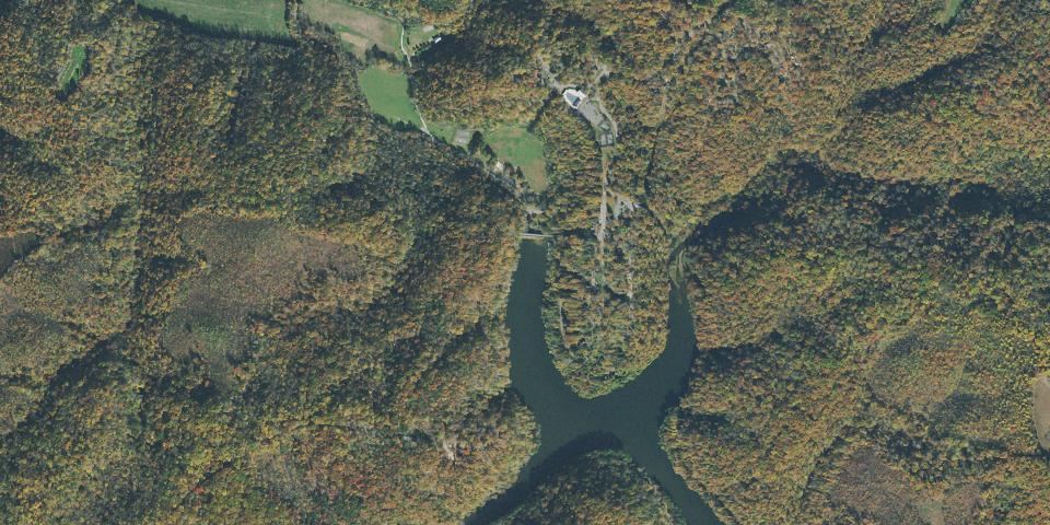 Real aerial photograph at Standing Stone State Park