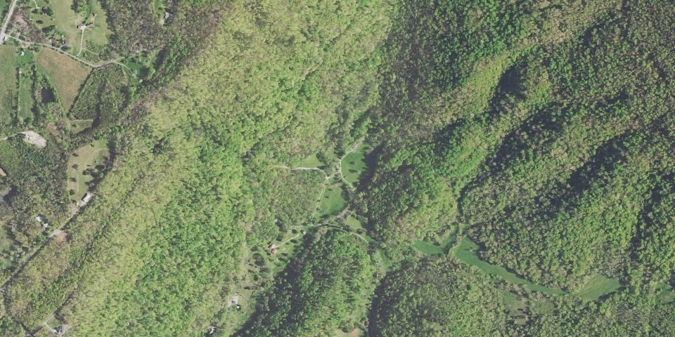 Real aerial photograph at Cumberland Trail State Park
