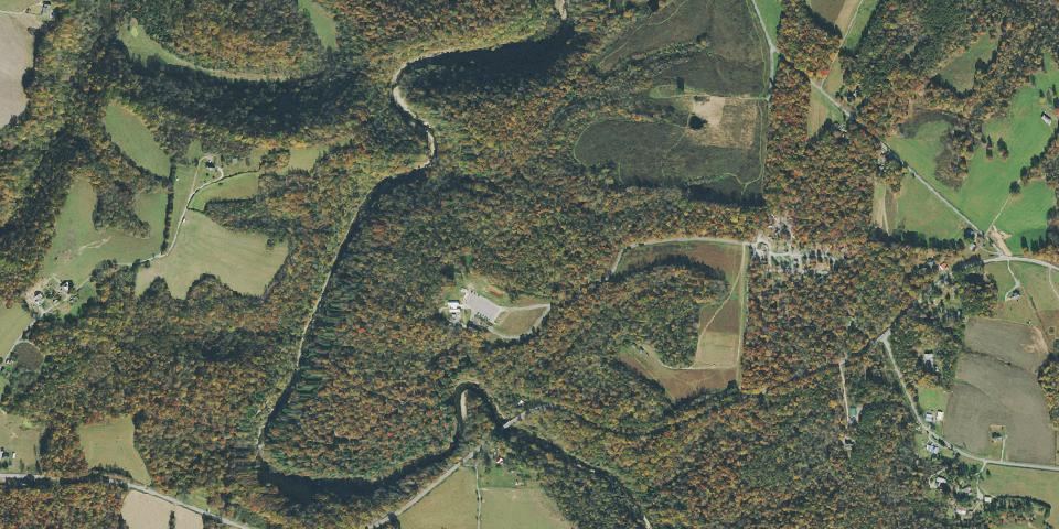 Real aerial photograph at Cummins Falls State Park