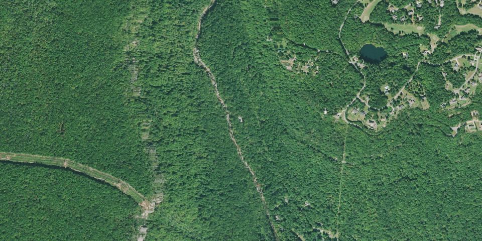 Real aerial photograph at North Chickamauga Creek Gorge State Park
