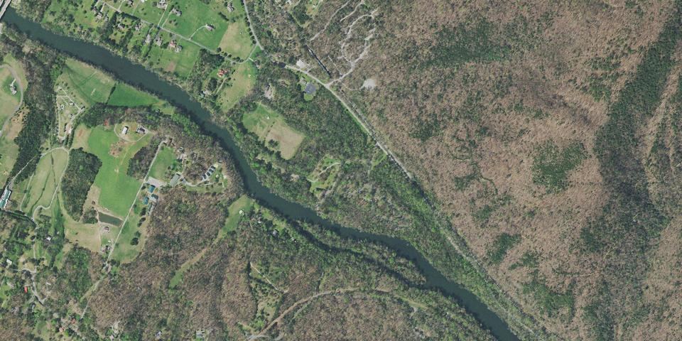 Real aerial photograph at Hiwassee Scenic River State Park