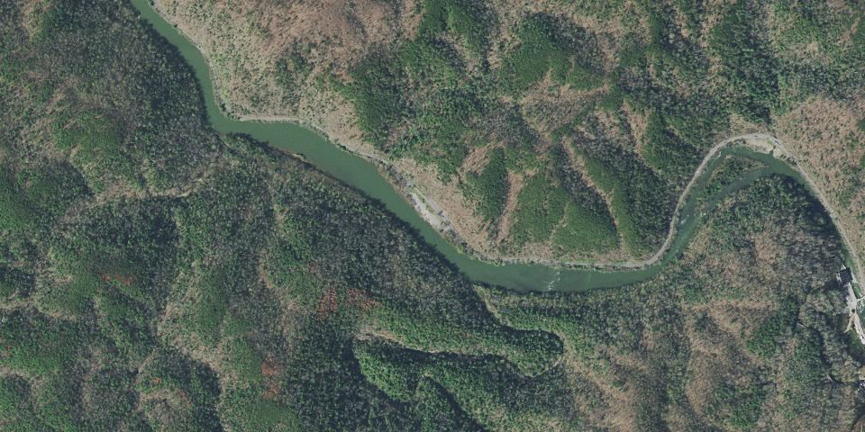 Real aerial photograph at Ocoee River State Park