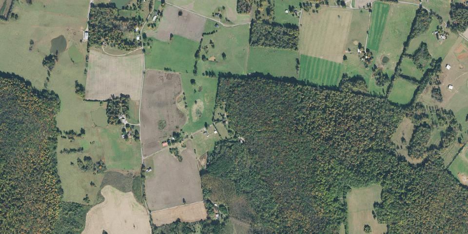 Real aerial photograph at Cardwell Mountain State Archaeological Park
