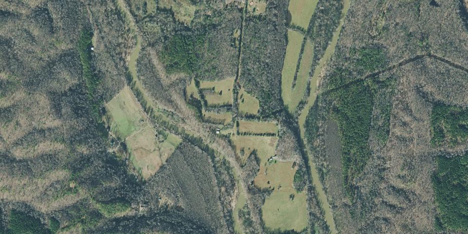 Real aerial photograph at Buffalo River State Park