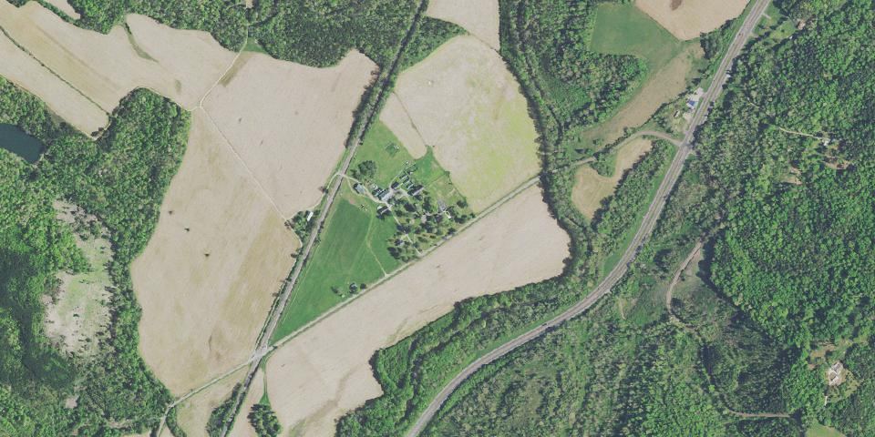 Real aerial photograph at Angel's Hollow State Park