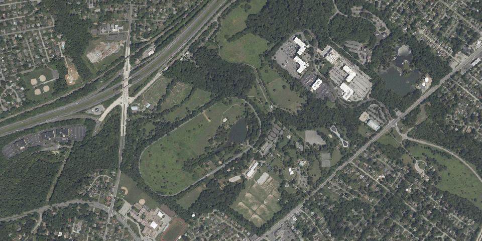 Real aerial photograph at Bellevue State Park