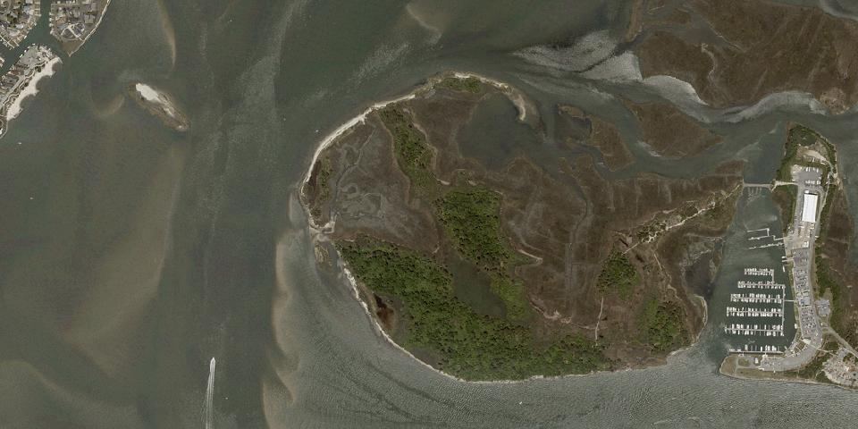 Real aerial photograph at Delaware Seashore State Park