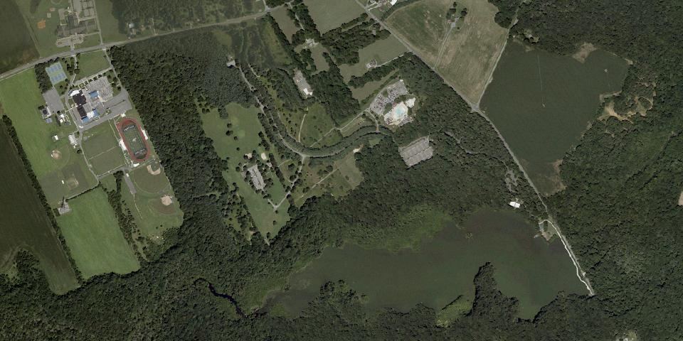 Real aerial photograph at Killens Pond State Park