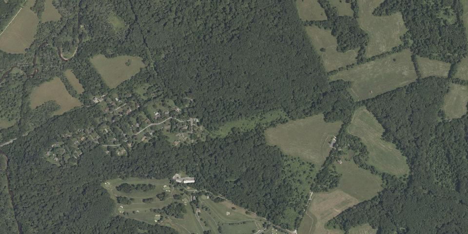 Real aerial photograph at White Clay Creek State Park