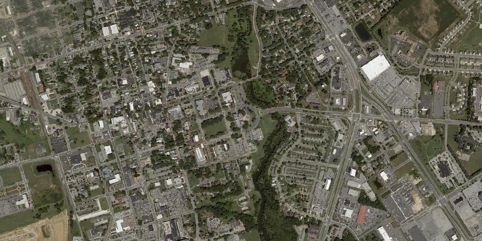 Real aerial photograph at First State Heritage Park