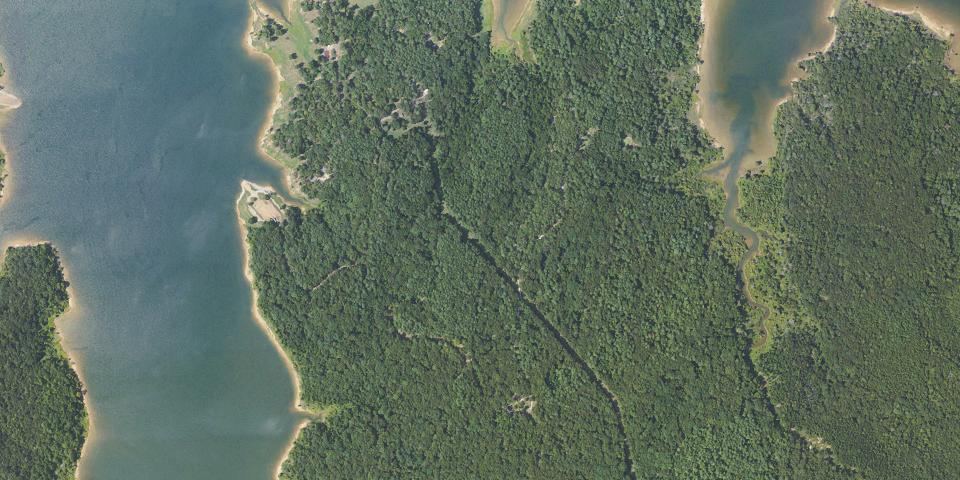 Real aerial photograph at George P. Cossar State Park