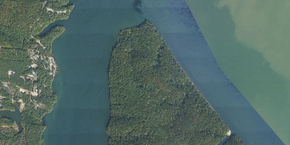 Real aerial photograph at J.P. Coleman State Park