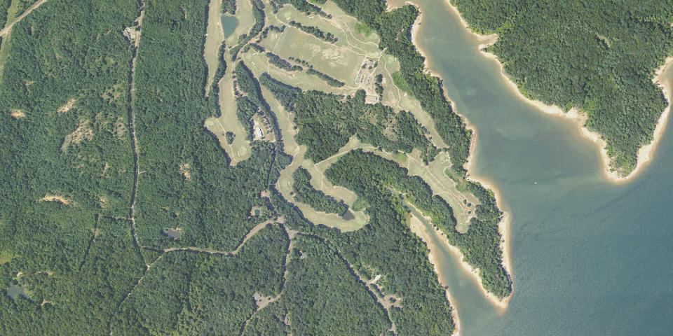 Real aerial photograph at John W. Kyle State Park